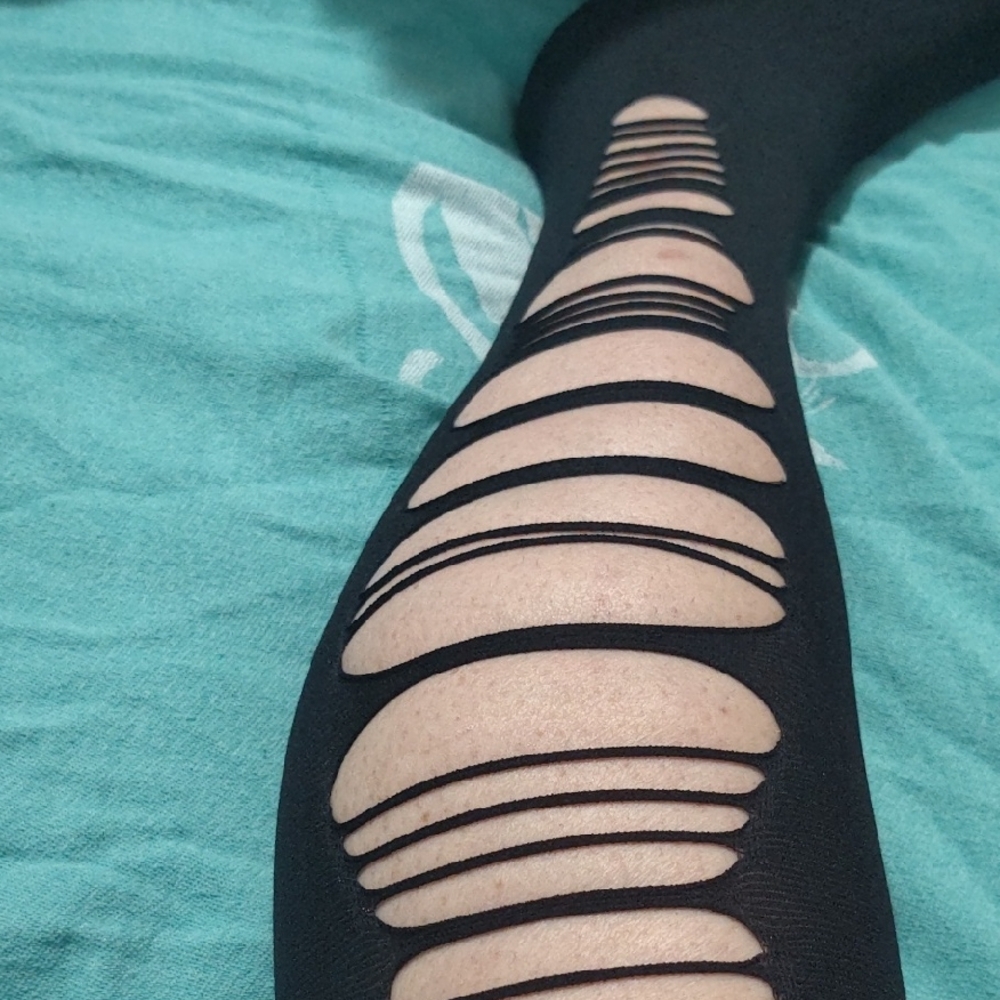 Black Cut-Out Tights